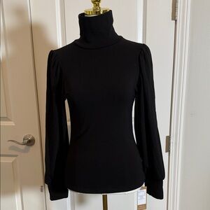 OGL Elegant Black Turtleneck Top